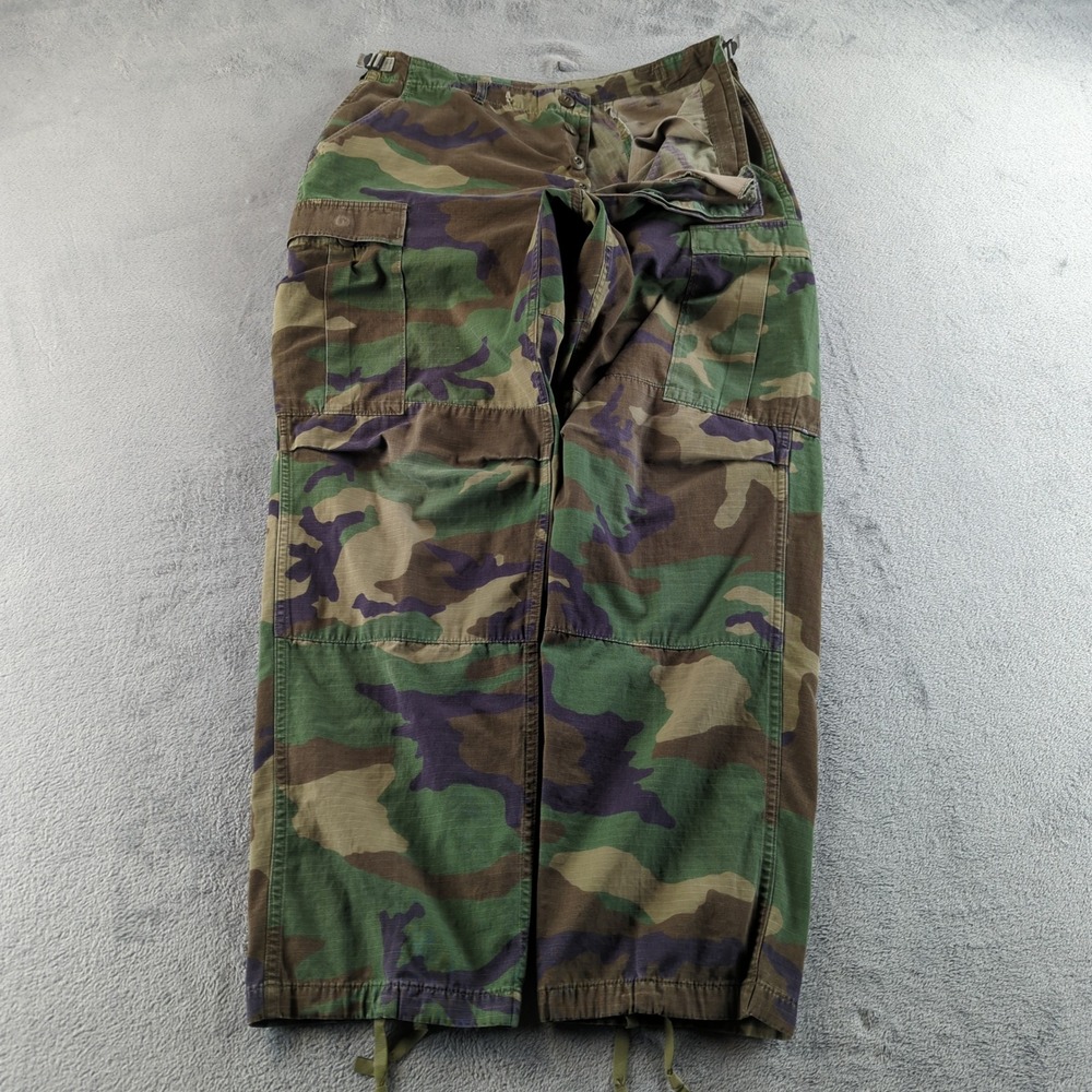 Vintage 90s US Military Pants Mens Medium 32x30 Woodland Camo BDU Combat Cargo